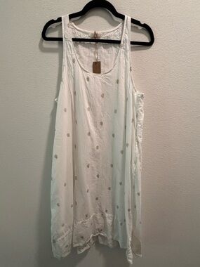 NWT CP Shades white cotton dress, size S